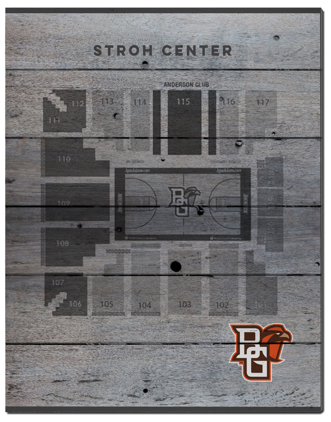 KH 16X20 Wood Sign of Stroh Center