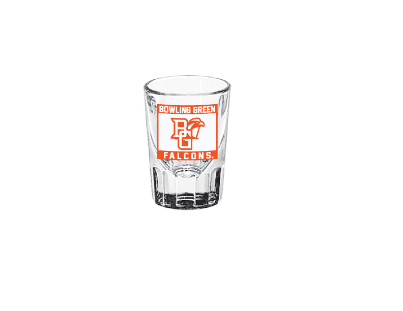 RFSJ 2 oz Shot Glass with BGSU Falcons Box Design