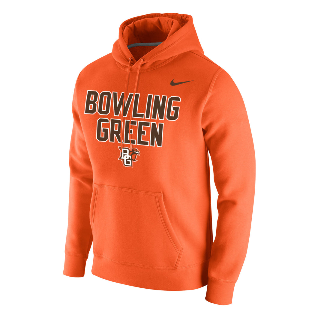 Nike Club Fleece Hood Bowling Green Orange