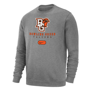 Nike Club Fleece Crew Bowling Green Falcons Dk Heather