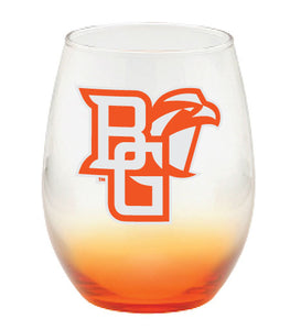 RFSJ 15oz Orange Bottom Stemless Wine Glass
