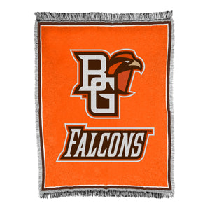 Spirit BGSU Tapestry Throw with Primary Mark and Falcons