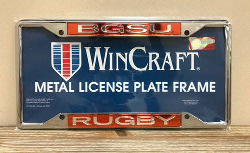 BGSU Rugby License Plate Frame