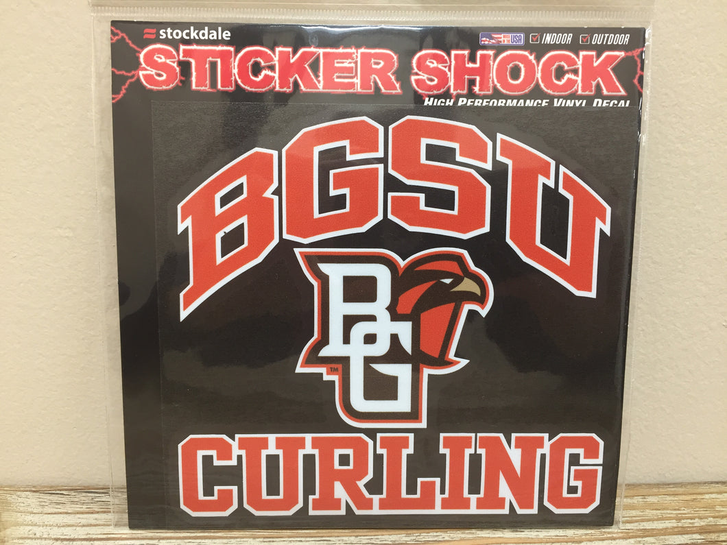 BGSU Curling Decal 6X6