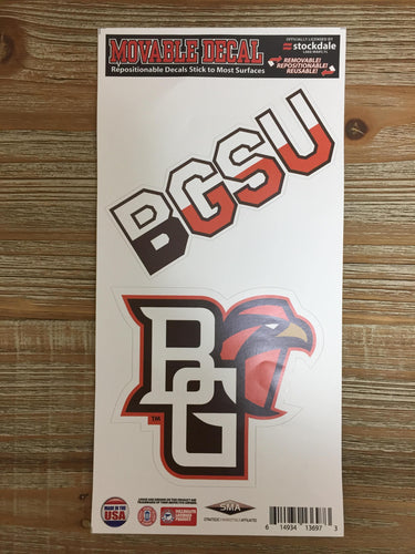 BGSU Movable Decal 6X12