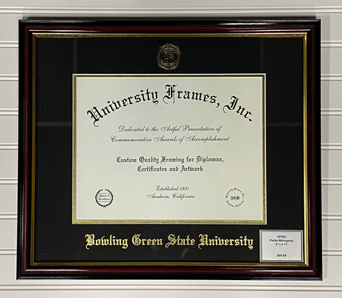 University Frames Petite Mahogany with Gold Foil Seal